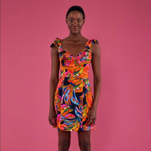 FARM Rio Dresses & Skirts - FARMRIO neon bananas mini dress